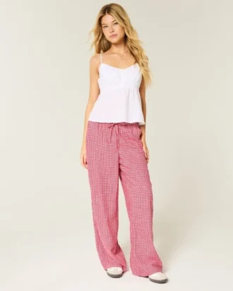 Spodnie typu pull-on z efektem slub