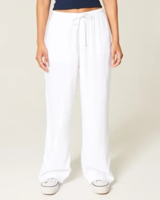 Spodnie typu pull-on z efektem slub Spodnie typu pull-on z efektem slub