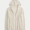 Stitchy Hooded No-Close Cardigan Stitchy Hooded No-Close Cardigan
