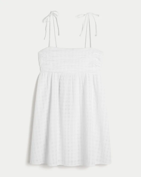 Sukienka babydoll z wiązanymi ramiączkami Sukienka babydoll z wiązanymi ramiączkami