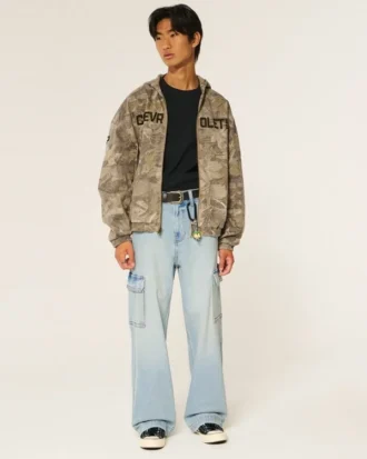 Super luźne jeansy cargo