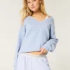Sweter Hollister Comfy Cloud Oversized V-Neck Sweter Hollister Comfy Cloud Oversized V-Neck