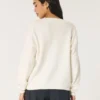 Sweter Hollister Comfy Cloud Oversized V-Neck Sweter Hollister Comfy Cloud Oversized V-Neck