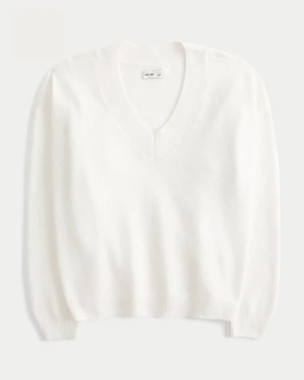 Sweter Hollister Comfy Cloud Oversized V-Neck Sweter Hollister Comfy Cloud Oversized V-Neck