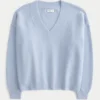 Sweter Hollister Comfy Cloud Oversized V-Neck Sweter Hollister Comfy Cloud Oversized V-Neck