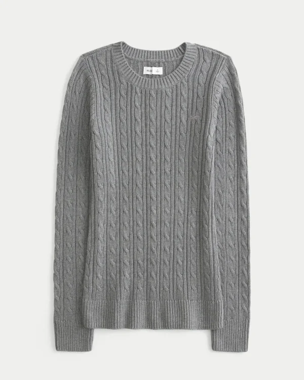 Sweter z dzianiny warkoczowej Sweter z dzianiny warkoczowej