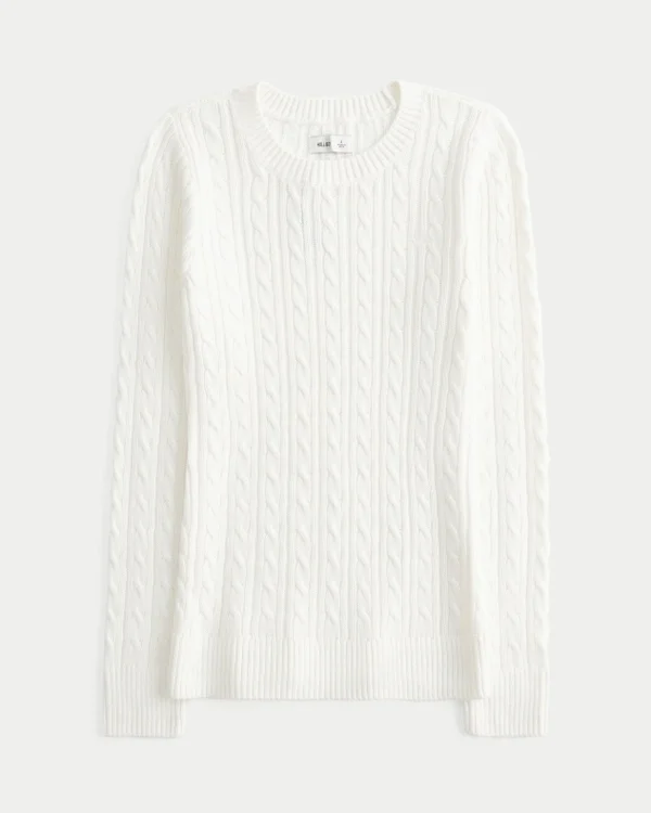 Sweter z dzianiny warkoczowej Sweter z dzianiny warkoczowej