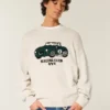 Sweter z nadrukiem Boxy Racing Graphic Crew Sweter z nadrukiem Boxy Racing Graphic Crew
