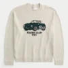 Sweter z nadrukiem Boxy Racing Graphic Crew Sweter z nadrukiem Boxy Racing Graphic Crew
