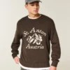 Sweter z nadrukiem Boxy St. Anton Austria Sweter z nadrukiem Boxy St. Anton Austria