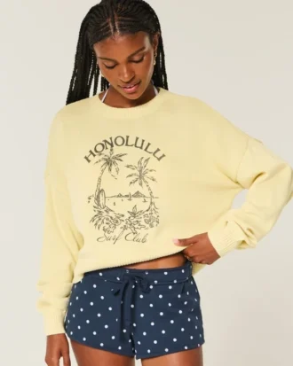 Sweter z nadrukiem Easy Honolulu