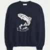 Sweter z nadrukiem Easy Jumping Fish Sweter z nadrukiem Easy Jumping Fish