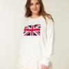 Sweter z nadrukiem flagi Wielkiej Brytanii Sweter z nadrukiem flagi Wielkiej Brytanii