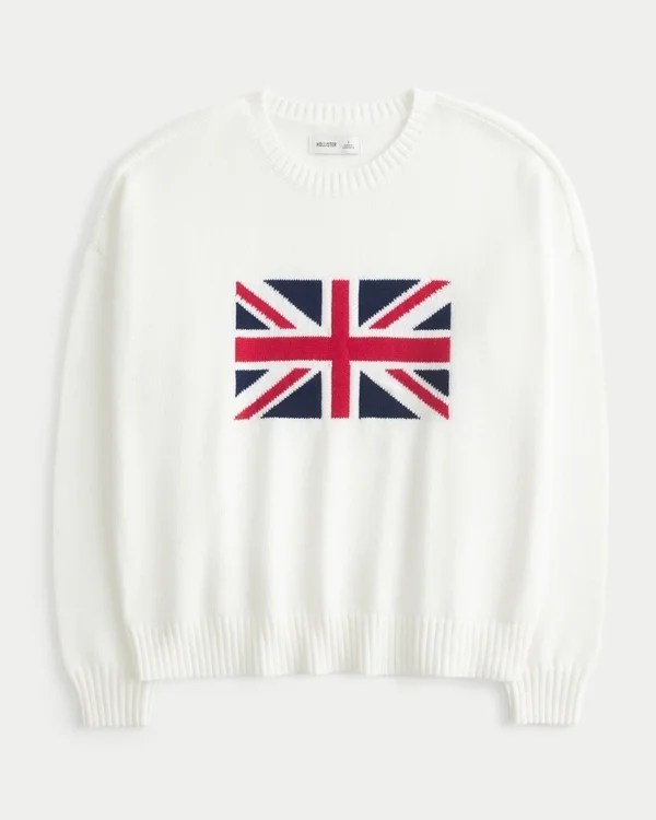Sweter z nadrukiem flagi Wielkiej Brytanii Sweter z nadrukiem flagi Wielkiej Brytanii