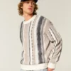 Sweter z okrągłym dekoltem w paski Sweter z okrągłym dekoltem w paski