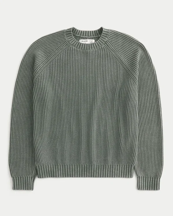 Sweter z pranym dekoltem w serek Sweter z pranym dekoltem w serek