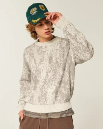 Sweter z wzorem w kratkę