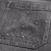 Szare jeansy skater baggy z haftem i ćwiekami Szare jeansy skater baggy z haftem i ćwiekami