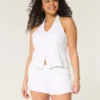 Szorty Hollister Livvy z mieszanki lnu, z niskim stanem, 3″ Szorty Hollister Livvy z mieszanki lnu, z niskim stanem, 3″