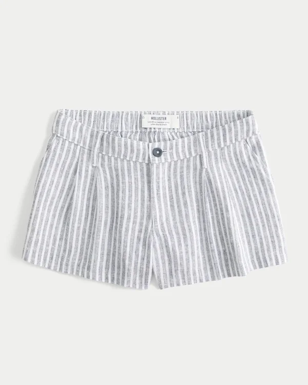 Szorty Hollister Livvy z mieszanki lnu z niskim stanem Szorty Hollister Livvy z mieszanki lnu z niskim stanem