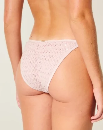 Szydełkowa falbankowa majtki bikini z wiązaniem z boku