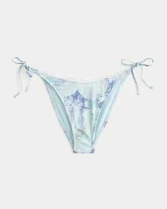Szydełkowa lamówka Boczne wiązanie Figi bikini typu cheeky