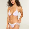 Szydełkowa lamówka Boczne wiązanie Figi bikini typu cheeky