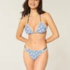 Szydełkowa lamówka, podwójne ramiączka, figi bikini typu cheeky