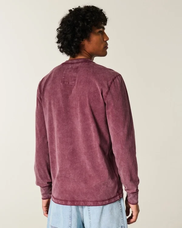 Świąteczna edycja limitowana Logo Graficzny Henley Świąteczna edycja limitowana Logo Graficzny Henley