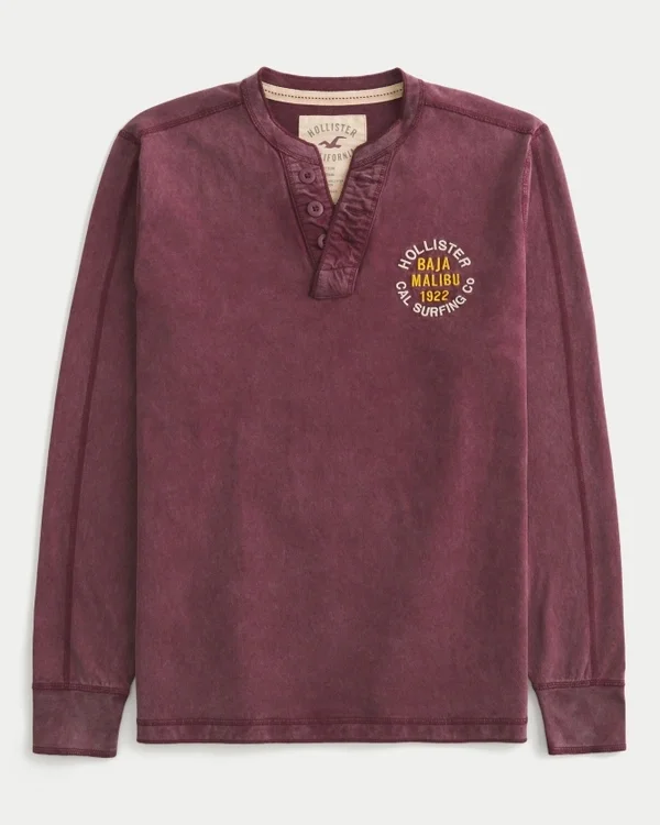 Świąteczna edycja limitowana Logo Graficzny Henley Świąteczna edycja limitowana Logo Graficzny Henley