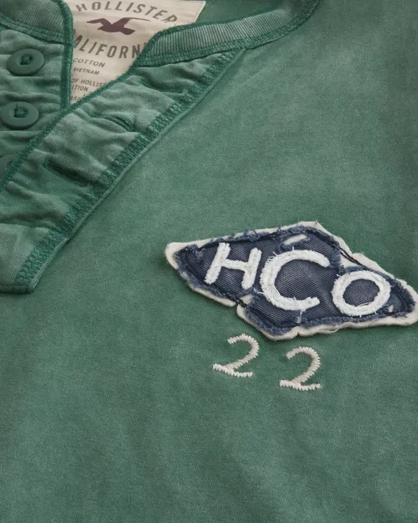 Świąteczna edycja limitowana Logo Graficzny Henley Świąteczna edycja limitowana Logo Graficzny Henley