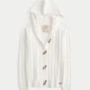 Świąteczna kolekcja Hooded Cable-Knit Toggle Cardigan Świąteczna kolekcja Hooded Cable-Knit Toggle Cardigan