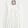 Świąteczna oferta Easy Satin Tie-Front Knit Babydoll Top Świąteczna oferta Easy Satin Tie-Front Knit Babydoll Top