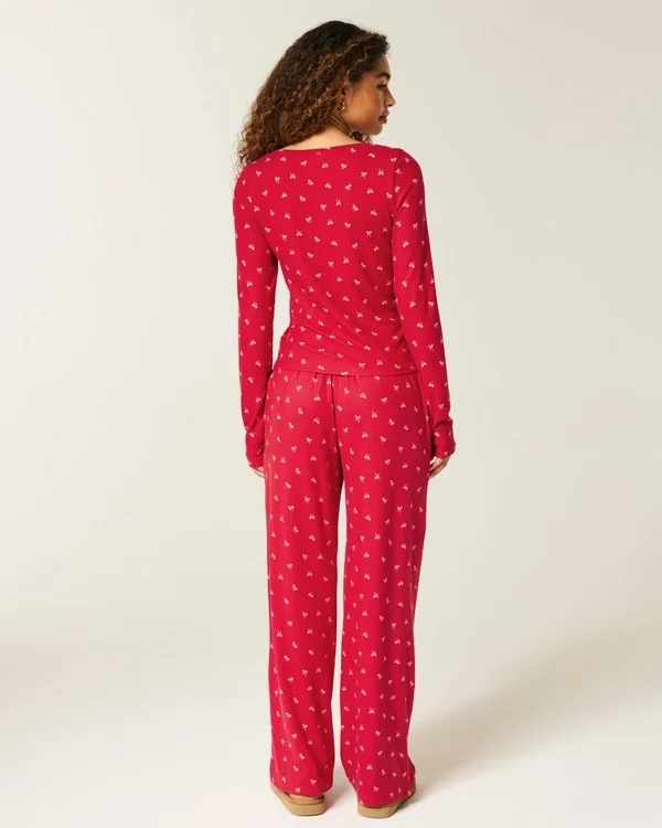 Zestaw Always Cozy Henley & Wide-Leg Pants Zestaw Always Cozy Henley & Wide-Leg Pants