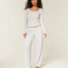 Zestaw Always Cozy Rib Henley & Wide-Leg Pants