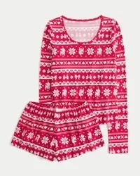 Zestaw z długim rękawem i szortami Always Cozy