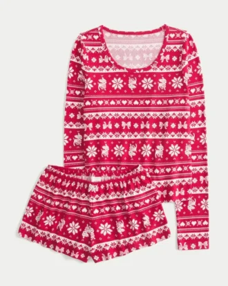 Zestaw z długim rękawem i szortami Always Cozy